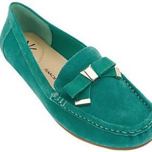 Isaac Mizrahi Turqoise Suede Flats
